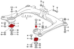 Load image into Gallery viewer, Differential Mounts for Audi Quattro B3/B4 (Track hardness)