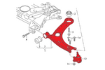 Load image into Gallery viewer, Adjustable tubular front race wishbones MQB Audi RS3 S3 A3 8V Golf Mk7 Seat Leon 5F
