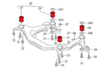 Load image into Gallery viewer, Front Aluminium Subframe Bushings Audi B5/B6/B7 &amp; C5
