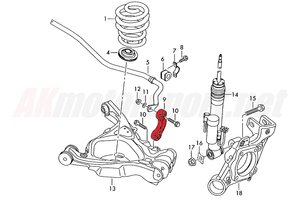 Sway Bar End Links Rear Audi C6 A6 S6 RS6